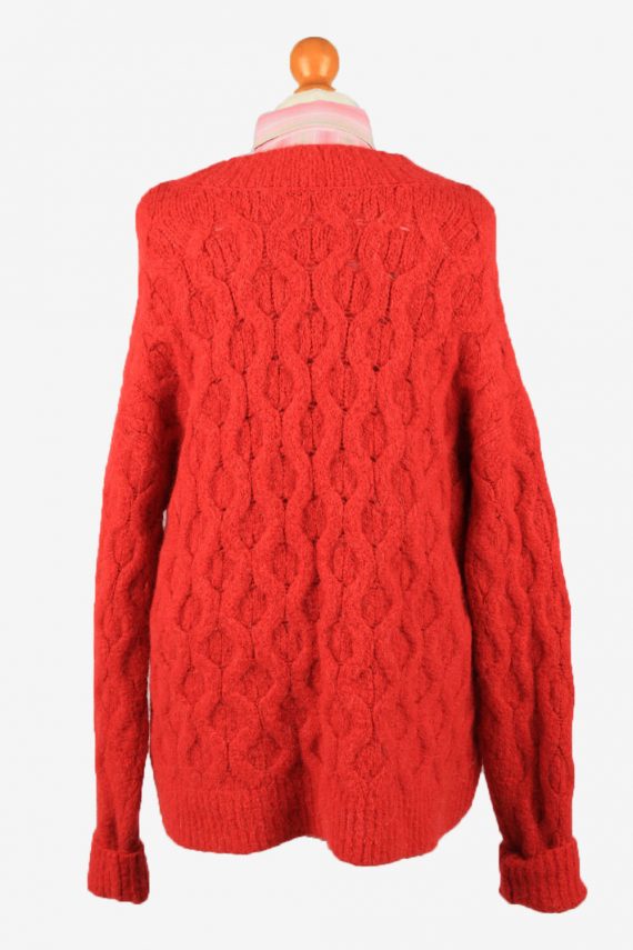 Womens Cable Jumper Red L