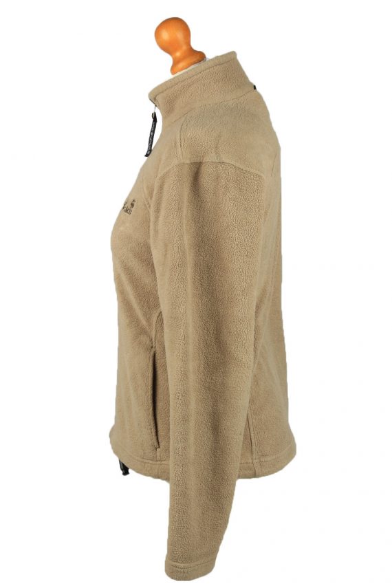 Jack Wolfskin Zip Up Womens Fleece Top Pullover Jacket Camel S