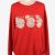 Jerzees Womens Crew Neck Sweatshirt Top Red XL