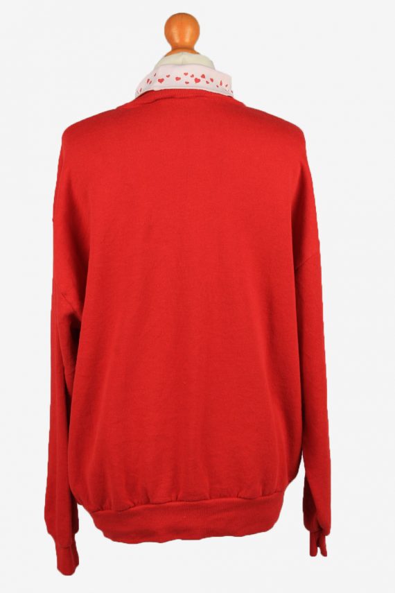 Jerzees Womens Crew Neck Sweatshirt Top Red XL