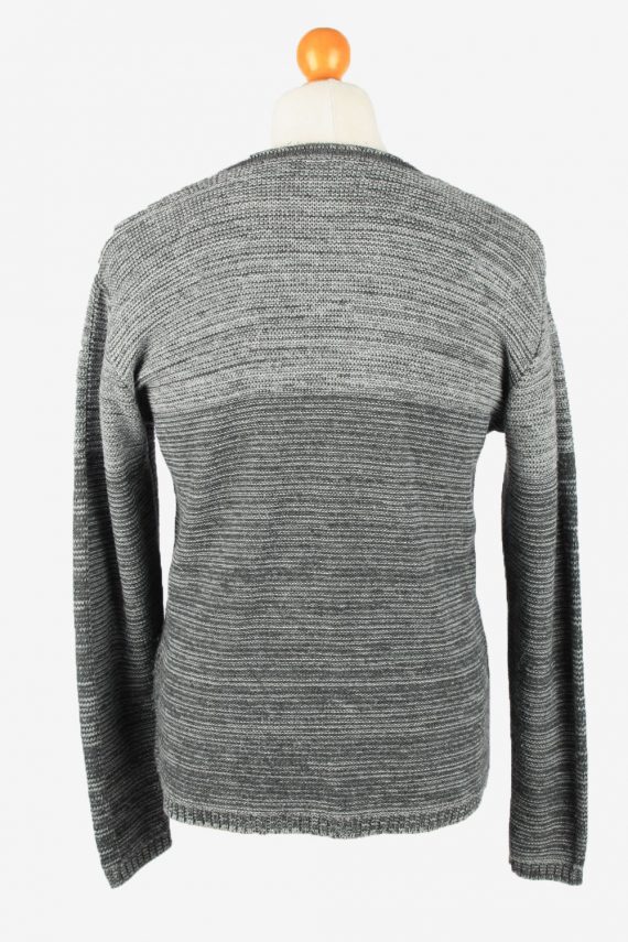Armani V Neck Jumper Sweater Mens Grey L