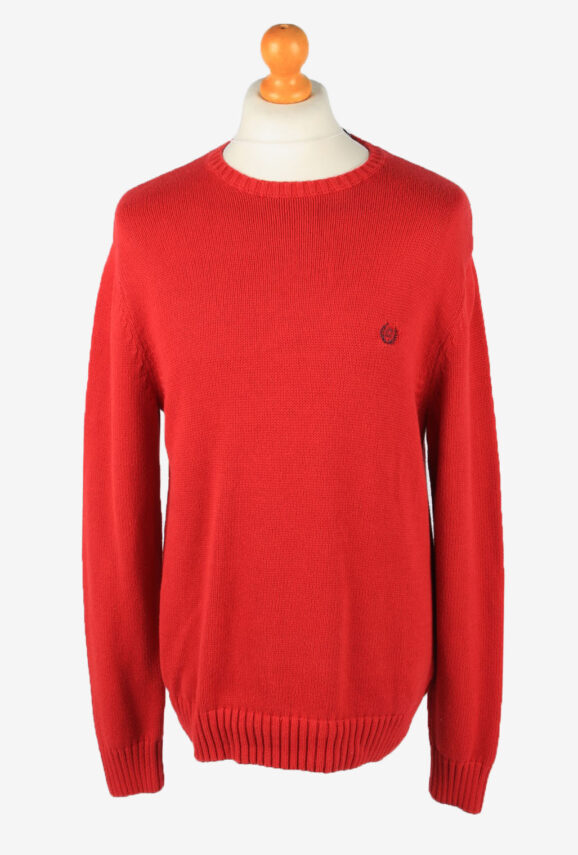 Chaps Crew Neck Jumper Pullover 90s Mens Red L