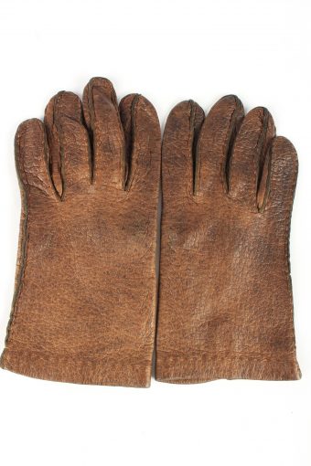Leather Gloves Vintage Womens 7 in Black