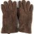 Genuine Suede Leather Gloves Lined Vintage Womens M Brown
