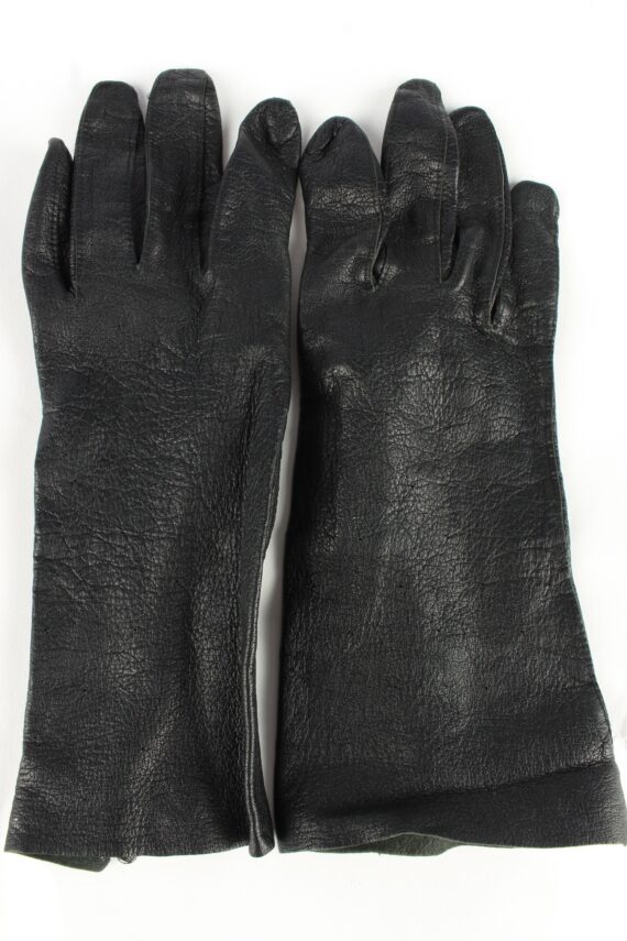 Leather Gloves Vintage Womens Black