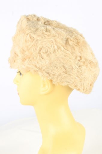 Furry Lined Hat Vintage Womens Light Brown -HAT1891-152078