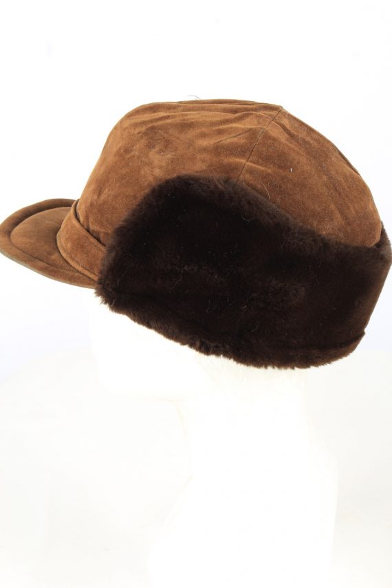 Suede Ushanka Trapper Hat Vintage Unisex