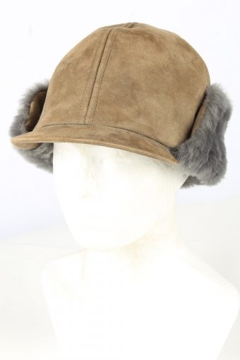 Suede Ushanka Trapper Hat Vintage Unisex