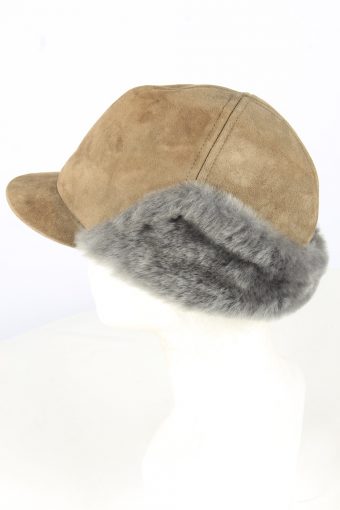 Suede Ushanka Trapper Hat Vintage Unisex Camel -HAT1912-152173