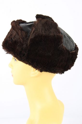 Russian Ushanka Hat Vintage 1990s Womens Dark Brown -HAT1919-152193