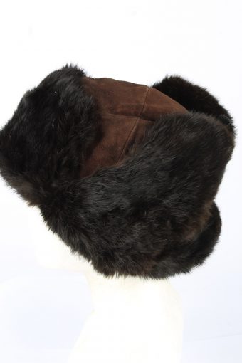Russian Fur Ushanka Hat Vintage 1990s Unisex Brown -HAT1944-152293