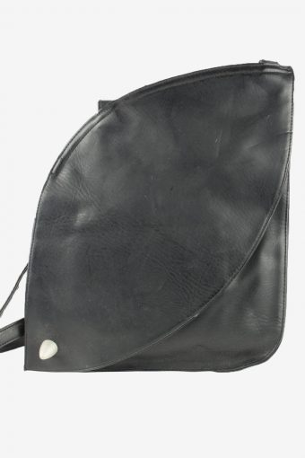 Leather Shoulder Bag Womens Vintage 1990s Black