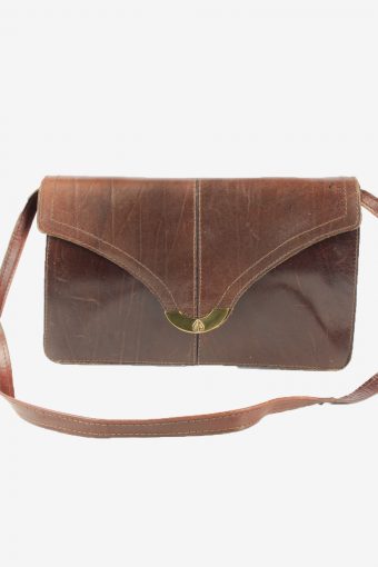 Leather Mini Shoulder Bag Womens Vintage 1990s Brown