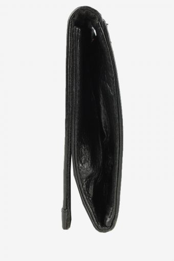Leather Mini Hand Bag Purse Womens Vintage 1990s Black
