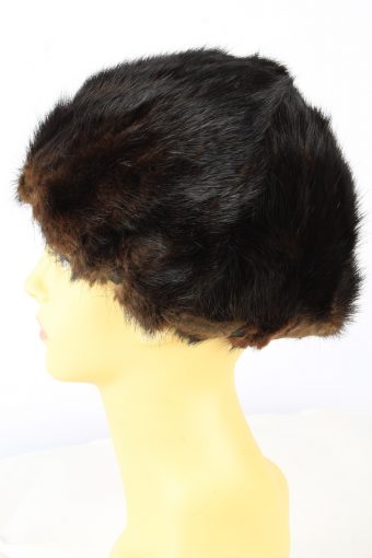Russian Fur Cossack Hat Vintage Womens 1980s Brown -HAT1856-151848