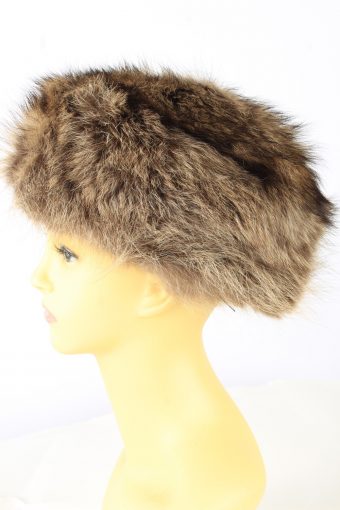 Russian Fur Cossack Hat Vintage Womens 1980s Brown -HAT1857-151852