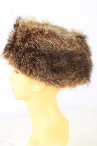 Russian Fur Cossack Hat Vintage Womens 1980s Brown -HAT1862-151872