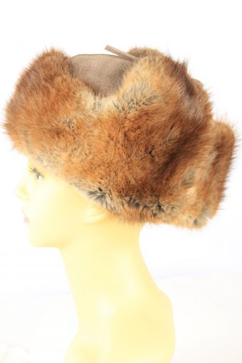 Russian Fur Cossack Hat Vintage Womens 1980s Brown -HAT1866-151888