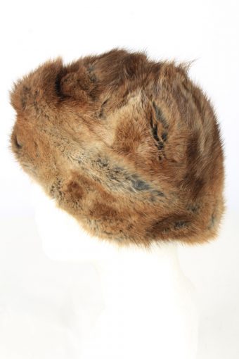 Russian Fur Ushanka Hat Vintage Unisex 1980s Brown -HAT1884-151960