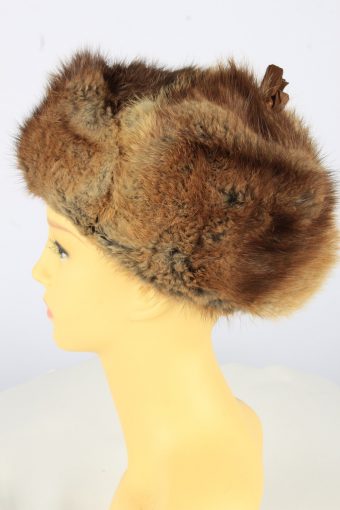 Russian Fur Cossack Hat Vintage Womens 1990s Brown -HAT1746-150940