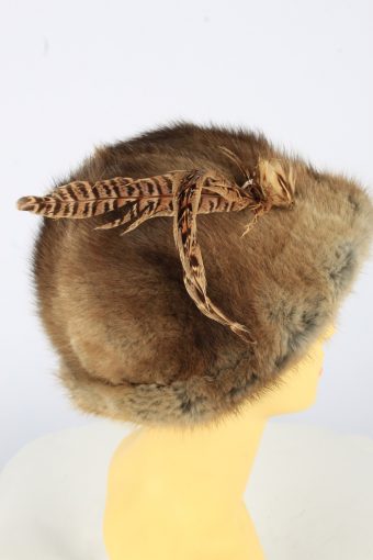 Russian Fur Cossack Hat Vintage Womens 1990s Brown -HAT1758-150988