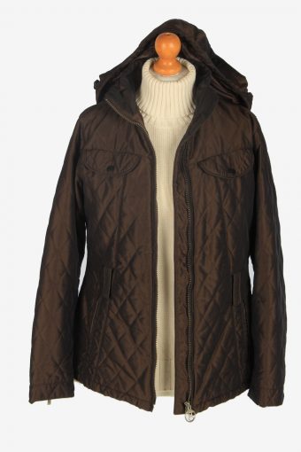 Womens Barbour Quilted Jacket Vintage Size M Dark Brown C2412-157428