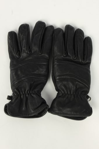 Motorbike Gloves Womens Genuine Leather Vintage Size M Black