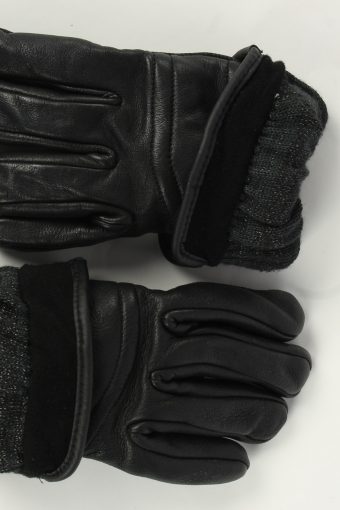 Motorbike Gloves Womens Genuine Leather Vintage Size M Black