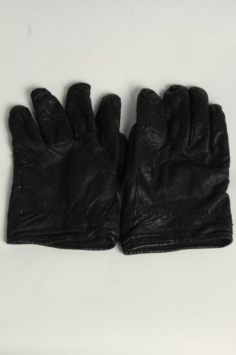 Leather Gloves Mens Vintage Size XL Black