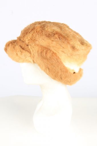 Fur Cossack Lined Hat Vintage Womens Brown -HAT1946-155235