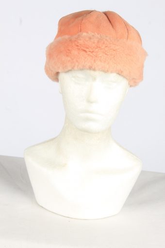 Russian Ushanka Fur Hat Vintage Womens Size L Pink -HAT1967-155771