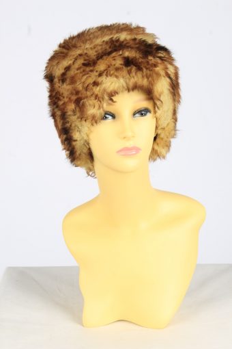 Real Fur Cossack Hat Vintage Womens Size L Coffee -HAT1975-155803