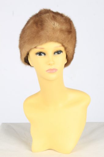 Russian Ushanka Fur Hat Vintage Womens Size S Brown -HAT1977-155811