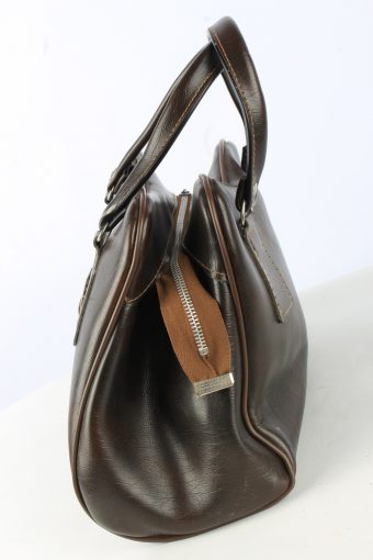 Leather Hand Bag Unisex Vintage CW Marianelli 1990s Brown -BG1259-155021