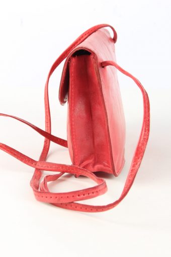 Leather Shoulder Mini Bag Womens Vintage Marc Chantal 1990s Red
