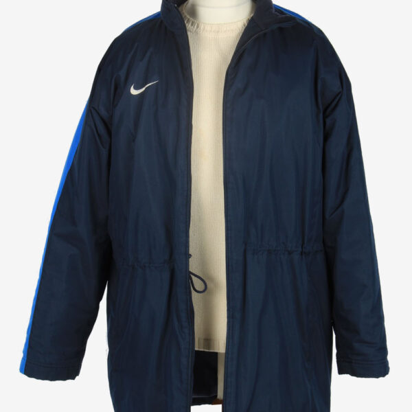 Mens Nike Long Puffer F.C Jeugdopleiding Jacket Vintage Size L Navy C2507
