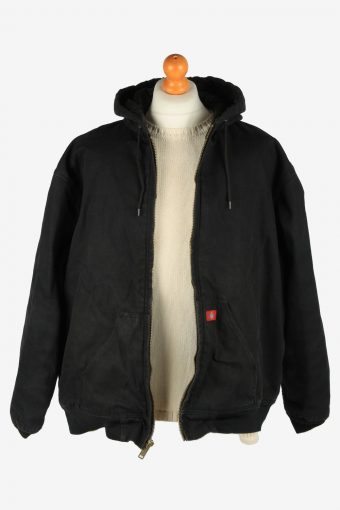 Mens Dickies Outdoor Workwear Hooded Jacket Vintage Size XXXL Black C2679