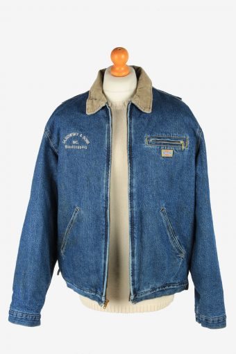 Mens Dickies Outdoor Workwear Denim Jacket Vintage Size XL Blue C2688