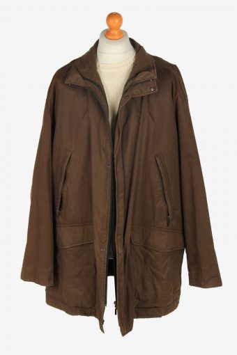 Mens Pierre Cardin Overcoat Jacket Vintage Size XXXL Dark Brown C2459