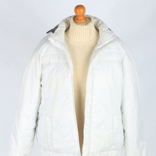 Womens Kappa Puffer Jacket Vintage Size XL White C2486