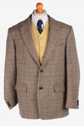 Harris Tweed Blazer Jacket Classic Windowpane XL