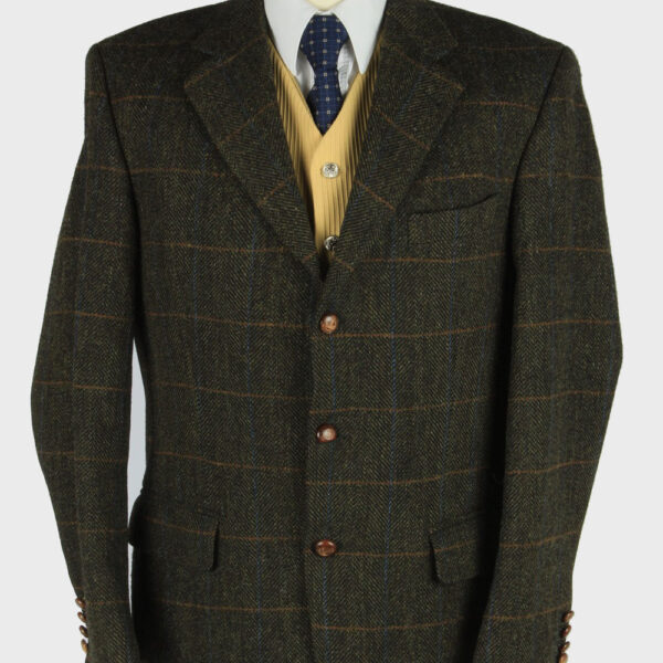 Harris Tweed Blazer Jacket Classic Windowpane L