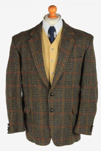 Harris Tweed Blazer Jacket Classic Windowpane XL