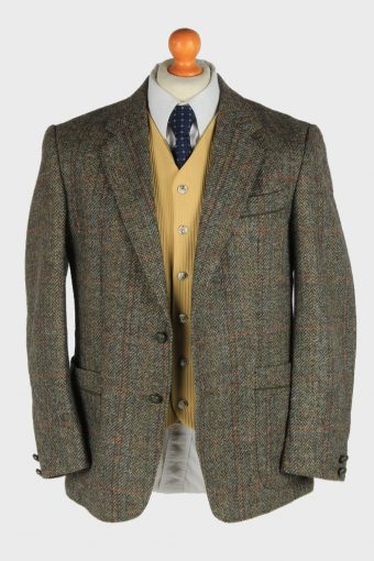 Mens Gronenboch Tweed Blazer Jacket Windowpane Country Size M Multi -HT3063-166372