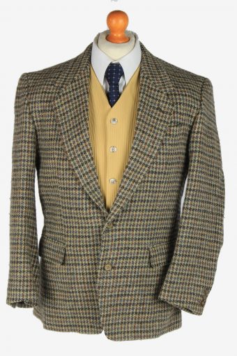 Harris Tweed Blazer Jacket Classic Windowpane M