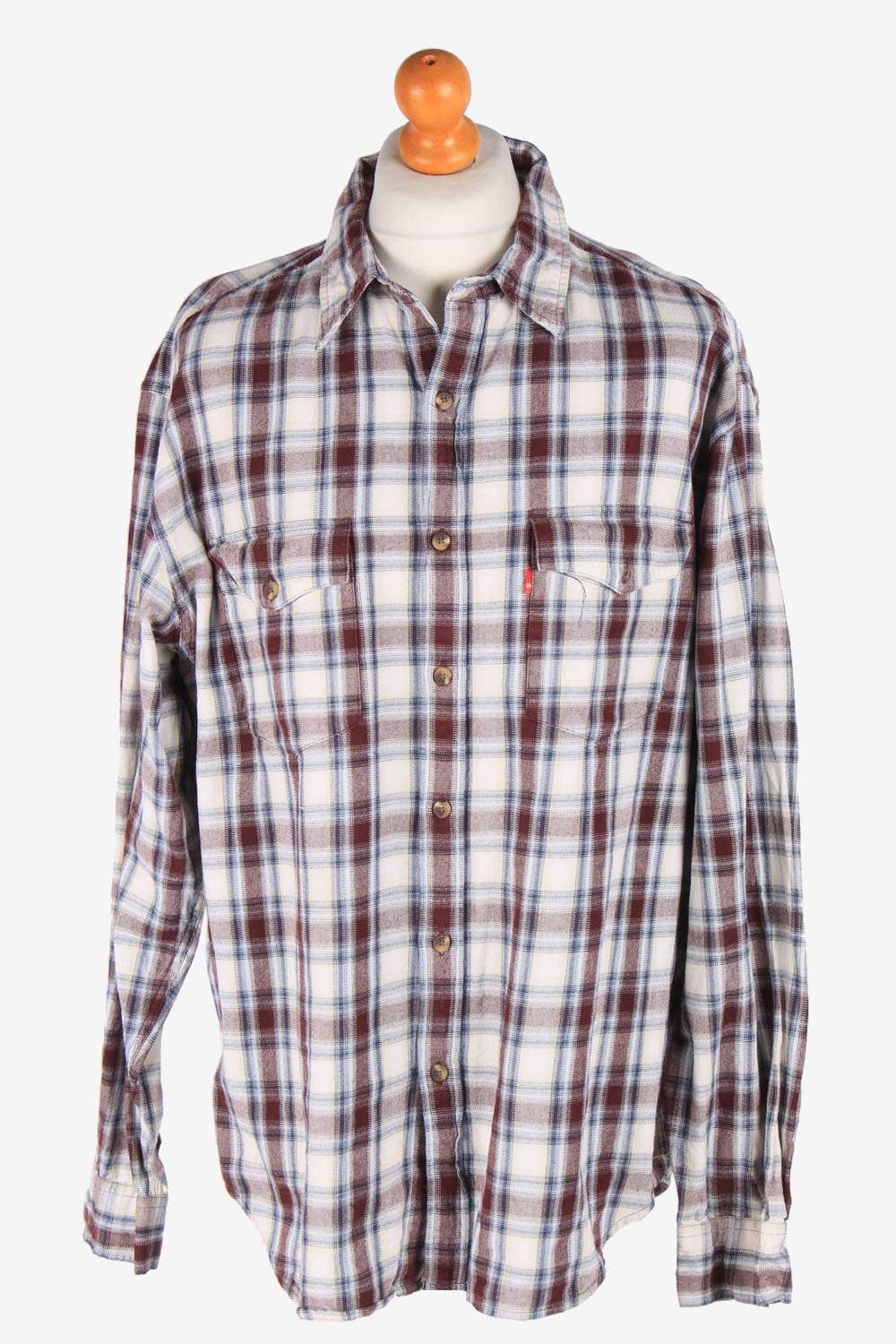Levi’s Flannel Shirt 90s Thick Cotton Long Sleeve Multi XL – Pepper ...