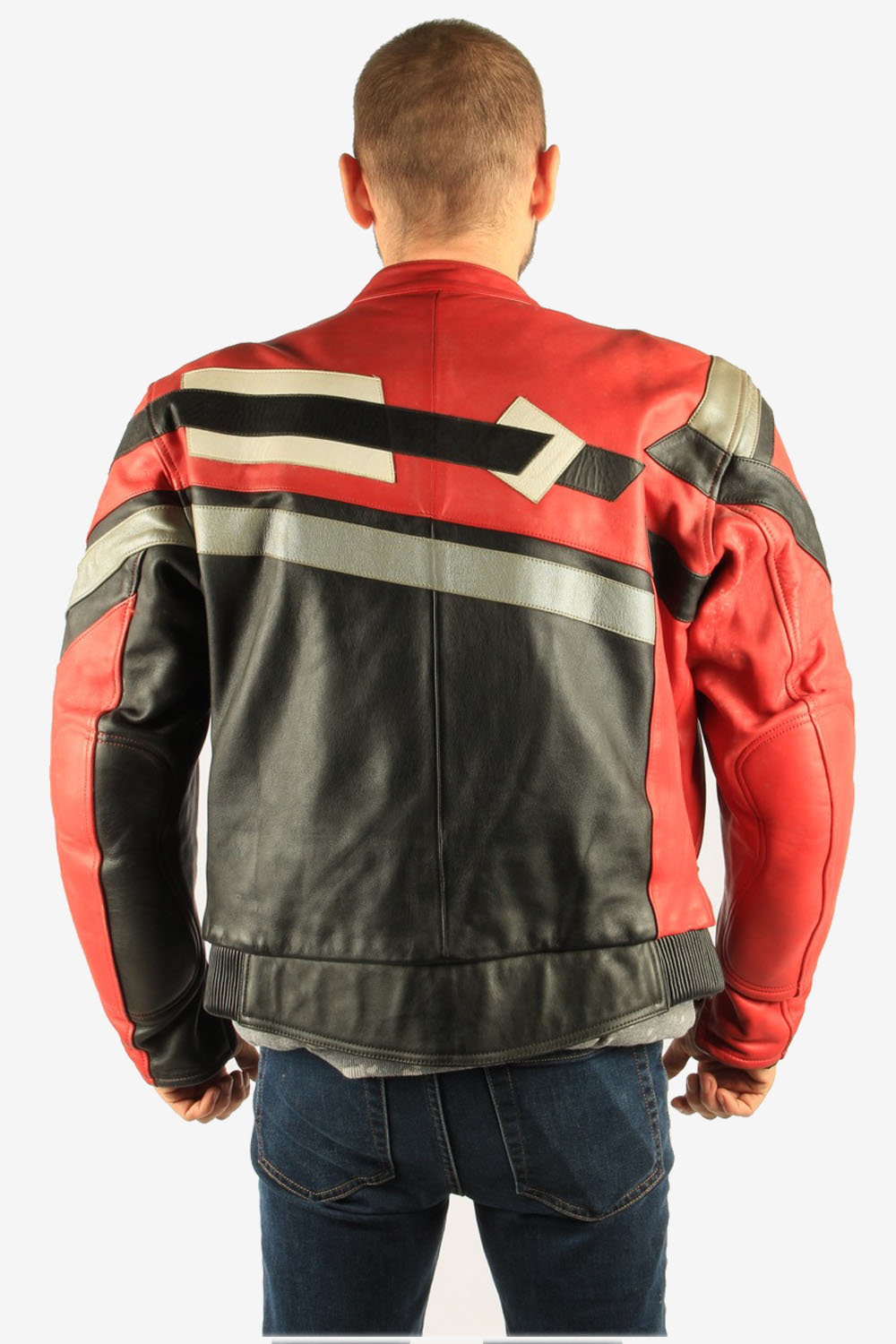 Men's Leather Motorcycle Jacket Race 