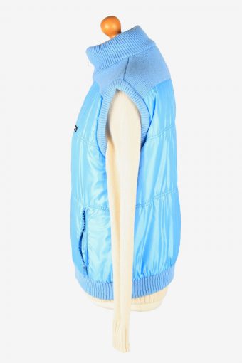 Silvy Womens Padded Waistcoat Body Warmer Vintage Size L Blue C2831