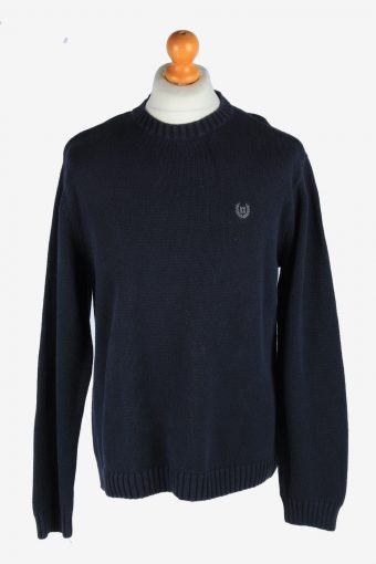 Chaps Crew Neck Jumper Pullover 90s Navy L