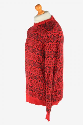 Chaps Crew Neck Jumper Pullover 90s Red S